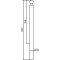 Dekorativ puller | Serie 478B | � 76 mm | fastmonteret, til indst�bning i beton med jordanker, total l�ngde ca. 1300 mm | uden l�s | uden �je